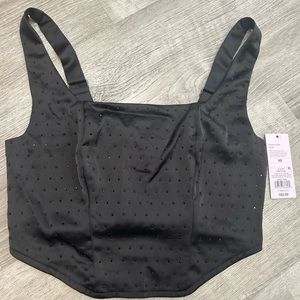 NWT black crop tank